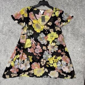 Avenue Studio Dress 16 Floral Emilia OverlayGarden Party A Line Dark Romantic